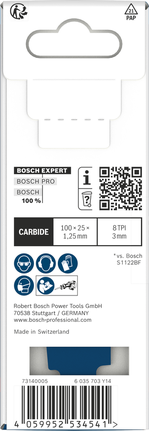 BoschEXPERT 厚实耐用金属 S 555 CHC 硬质合金往复锯片。